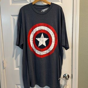 Marvel Men’s NWT Captain America T-Shirt Blue Heather color, size XXL